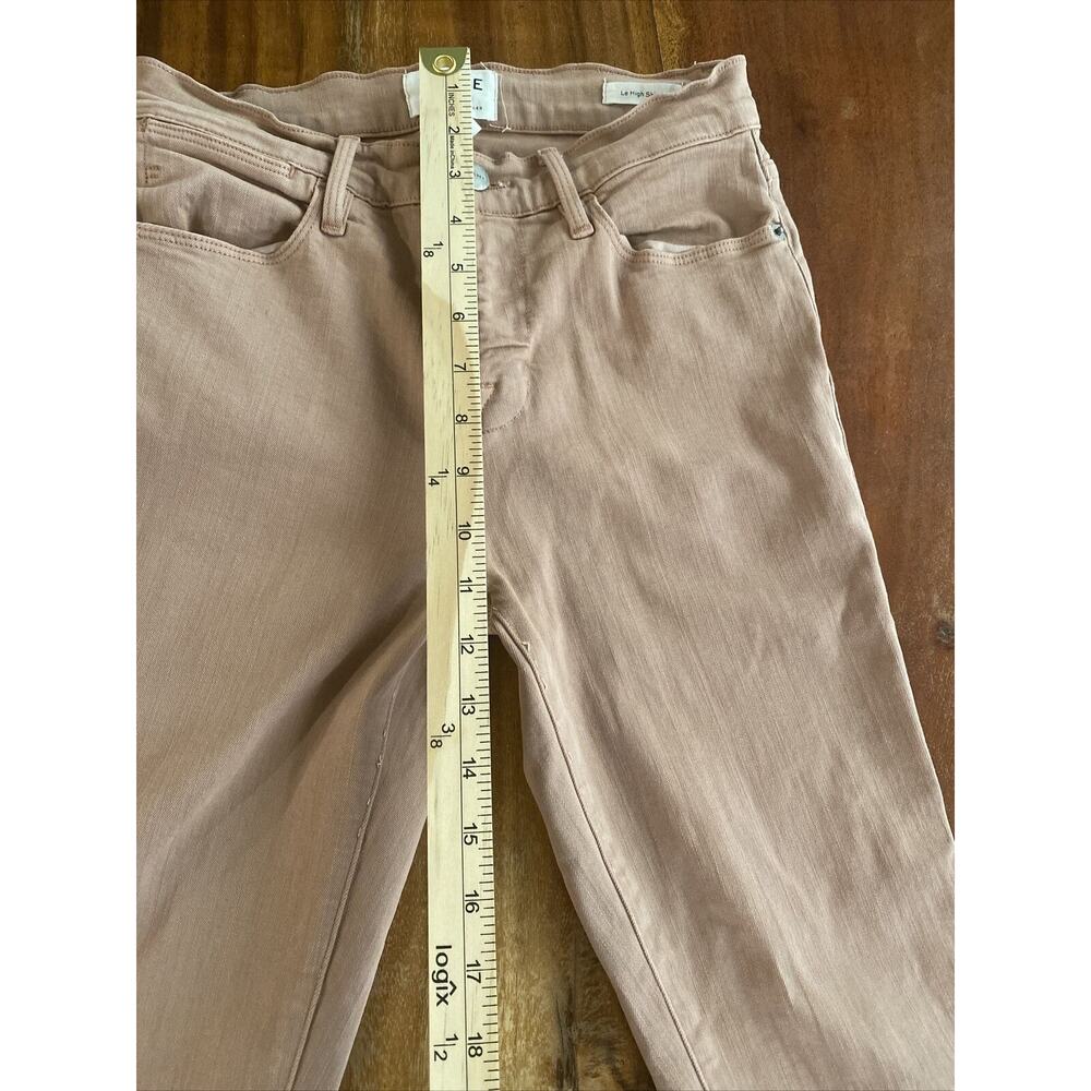 FRAME Le High Skinny White Raw-Hem Edge Jeans Size 26, dusty rose, Tiny Pen Mark - Picture 7 of 14